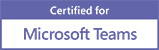 Produkt ist zertifiziert für Microsoft Teams